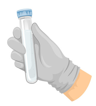 Hand Gloves Water Sampling Laboratory Illustration