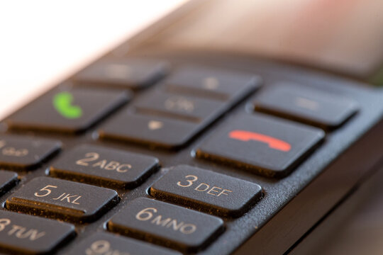 Nahaufnahme eines (Festnetz)Telefons