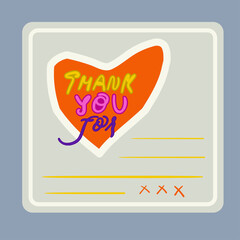 Stickers Thank You with place by you text.