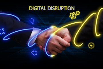 Business, Technology, Internet and network concept. Financial Graph. Stock Market chart. Forex Investment: Digital disruption