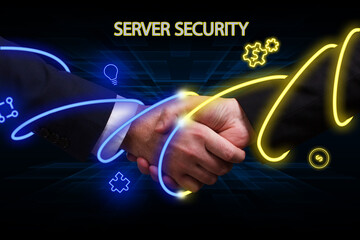 Business, Technology, Internet and network concept. Financial Graph. Stock Market chart. Forex Investment: Server security