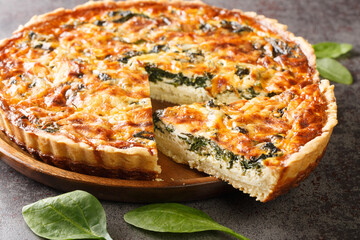 Quiche Florentine is a fresh spinach quiche baked in a homemade pie crust to serve for brunch or...