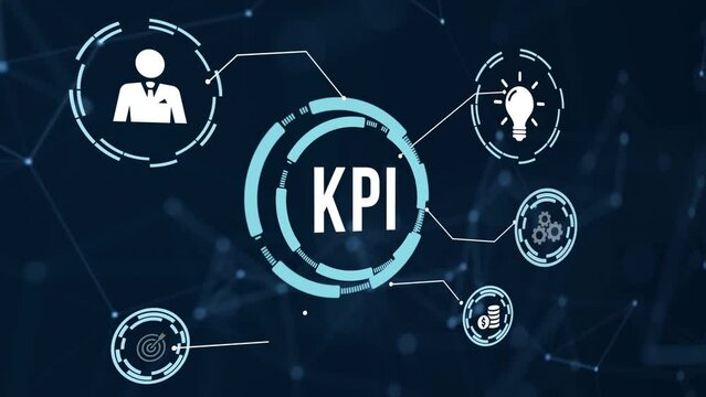 Internet, business, Technology and network concept. KPI Key Performance Indicator for Business Concept. Virtual button.