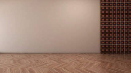 Empty room with Wall Background. 3D illustration, 3D rendering	