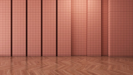 Empty room with Wall Background. 3D illustration, 3D rendering	
