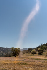 Sandstorm on the ascent of Cerro Manquehue, Chile