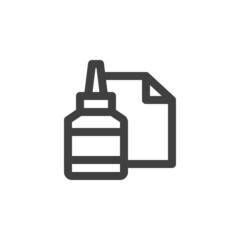 Paper glue line icon