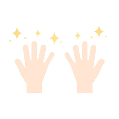 シンプルでかわいい手のイラスト :  清潔