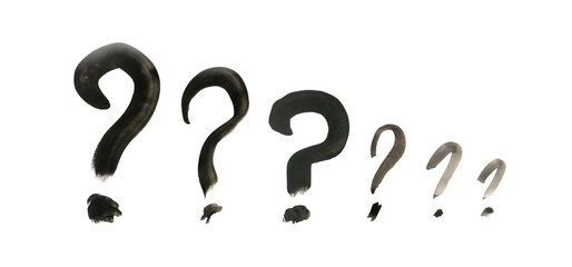 Set of Different Question Marks, Quest and Inquire Symbols