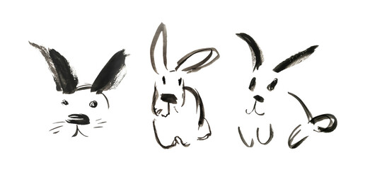 Brush Drawing Rabbit