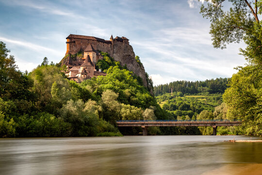 Orava castle and river Orava in Slovakia