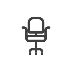 Office chair line icon