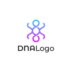 illustration vector graphic of genetic dna logo
