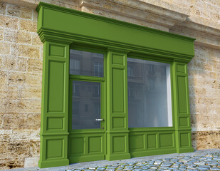 Small Shop front green