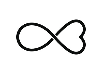 Heart infinity icon.  Vector Infinite love Icon