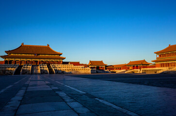 Fototapeta na wymiar forbidden city royal palace building