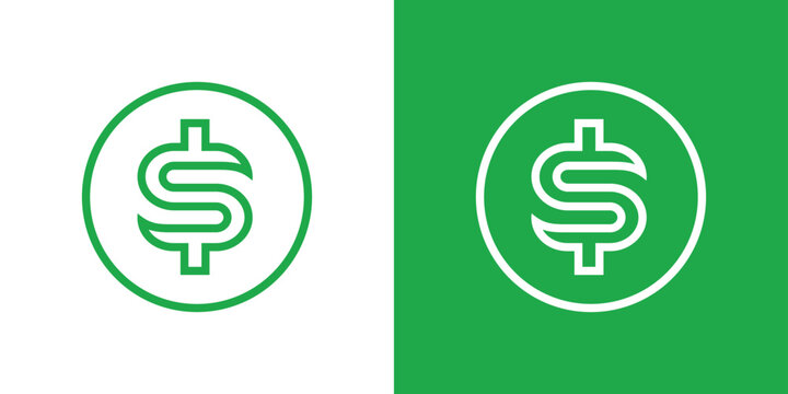 Money logo icon design template elements, dollar sign vector