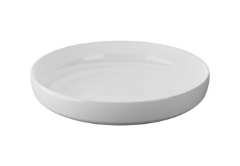 White plate isolated on white background 3D Render