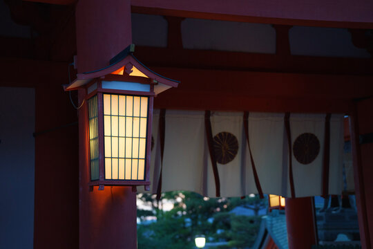 lantern in the night