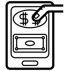 Phone line icon,linear,outline,graphic,illustration