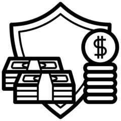 Protection line icon,linear,outline,graphic,illustration