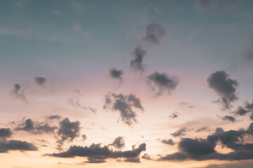 Copy space minimal concept of summer blue sky and white cloud abstract blank.