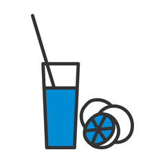 Icon Of Orange Juice Glass