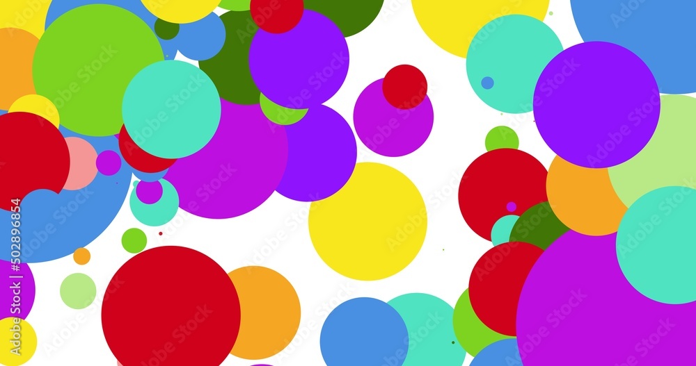 Aufkleber digital composite image of colorful circles on white background