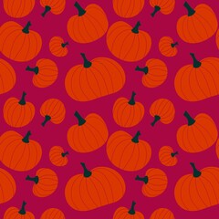 Halloween seamless pumpkin pattern for fabrics and textiles and packaging and gifts and cards and linens and kids