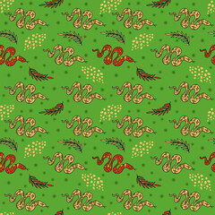 Beautiful retro-old pattern in the format of fabric, web elements. In the style of the wild West