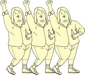 3人の女性の飲み会