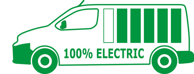 100% Electric Logo Van with writing