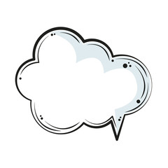 speech bubble in flat design