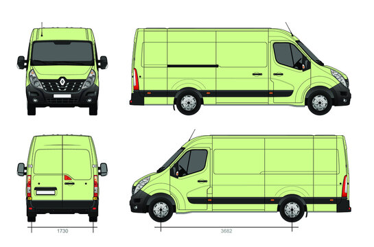 Illustration of a cargo truck Renaut Master 
