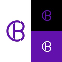 Initials CB, modern monogram logo, and clean minimal