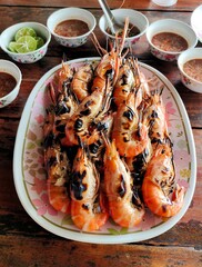 grilled shrimp on a plate