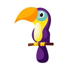 Toucan cartoon. Vector illustration of toucan bird. © a.yaskova