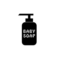 Baby soap bottle icon isolated on white background