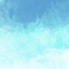 Blue watercolor background for your design, watercolor background concept, vector.