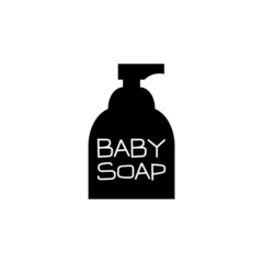 Baby soap bottle icon isolated on white background