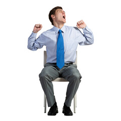 businessman on a chair