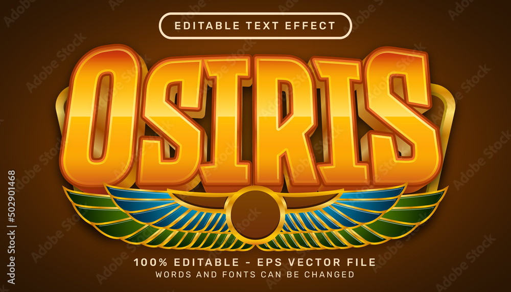 Poster ossiris 3d text effect and editable text effect