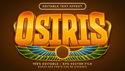 ossiris 3d text effect and editable text effect