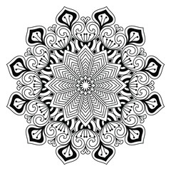 Mandala design for coloring books. vintage mandala Decorative round ornaments. Islamic backgrounds Vintage decorative elements Oriental pattern. mandala Decorative background vector illustration.
