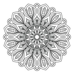 Mandala design for coloring books. vintage mandala Decorative round ornaments. Islamic backgrounds Vintage decorative elements Oriental pattern. mandala Decorative background vector illustration.
