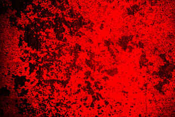 Red black grunge texture. Toned old rusty metal surface. Distressed background with space for...