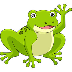 Frog Cartoon Colored Clipart Illustration