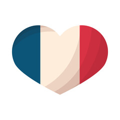 france flag inside heart