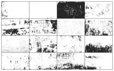 Distressed texture overlay vector collection. Rough Grunge texture background