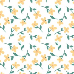Floral seamless flower pattern for fabrics and textiles and packaging and gifts and cards and linens and kids